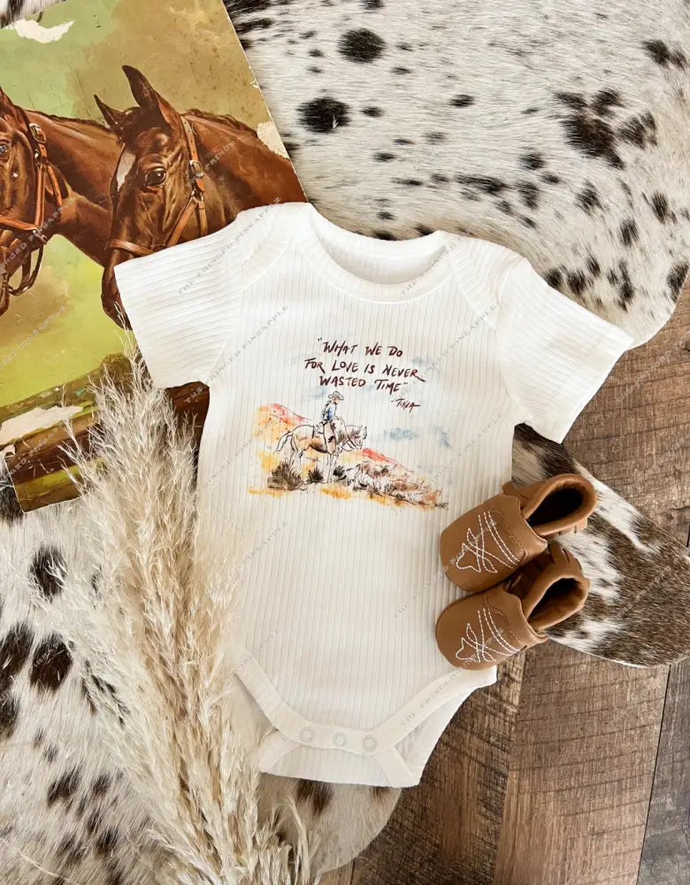 No Time Wasted Ribbed Onesie/Tee(little kid) (Copy)