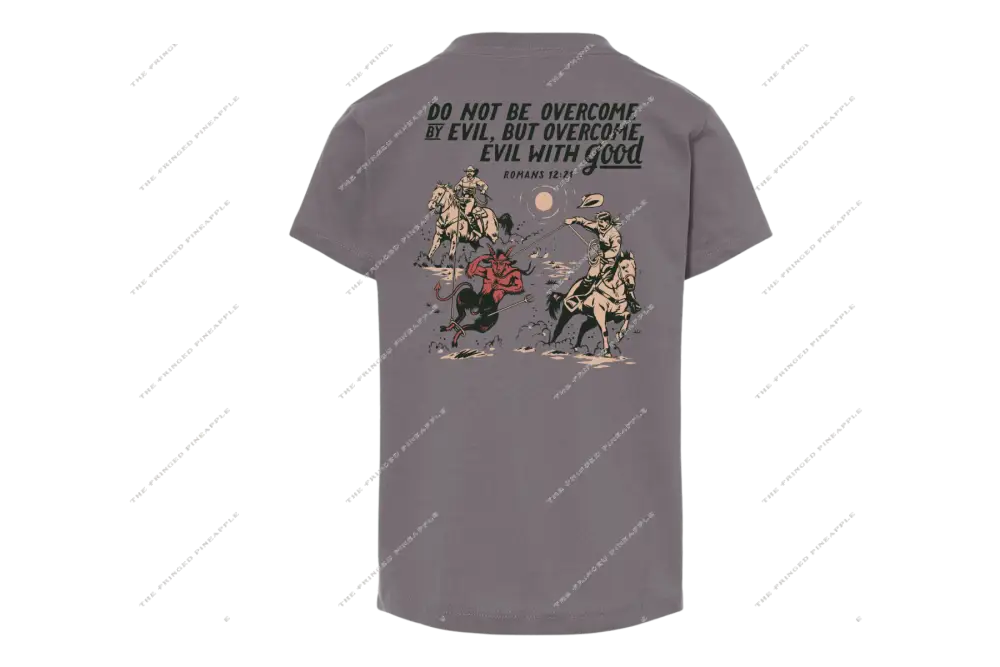 ’Overcome Evil with Good’ Kids Ropers Tee-Romans 12:21(Storm)