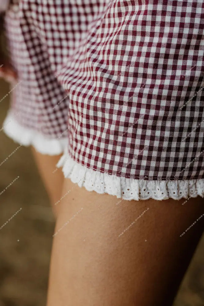 Picnic Plaid Ruffle Shorts