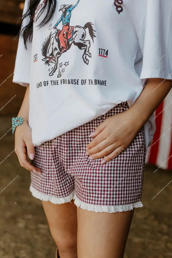 Picnic Plaid Ruffle Shorts