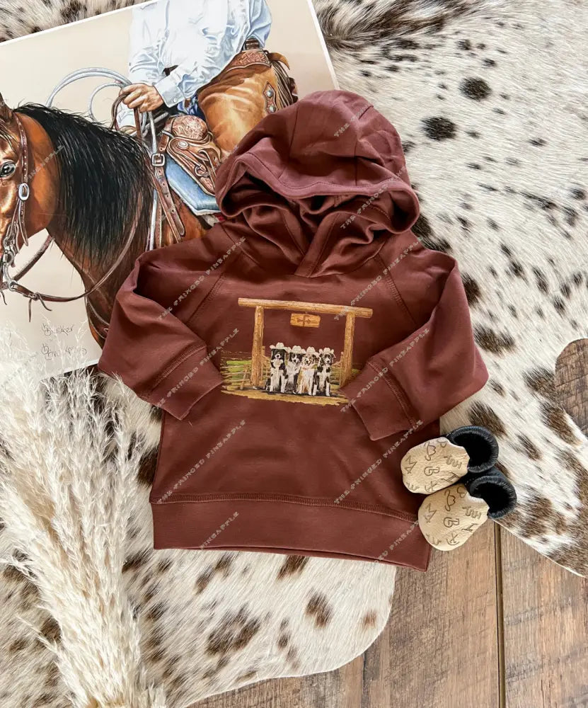 Ranch Dogs Hoodie(Little Kid)(Sumac)