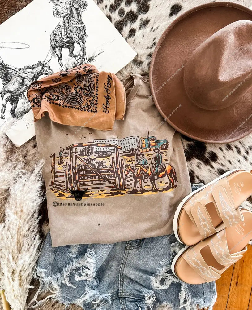 Ranch Gatherin’ Tee (Adult)(Mocha)