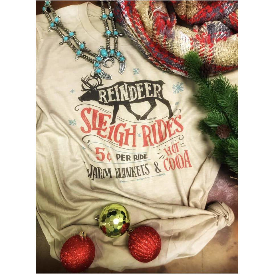 Reindeer Sleigh Rides Tee