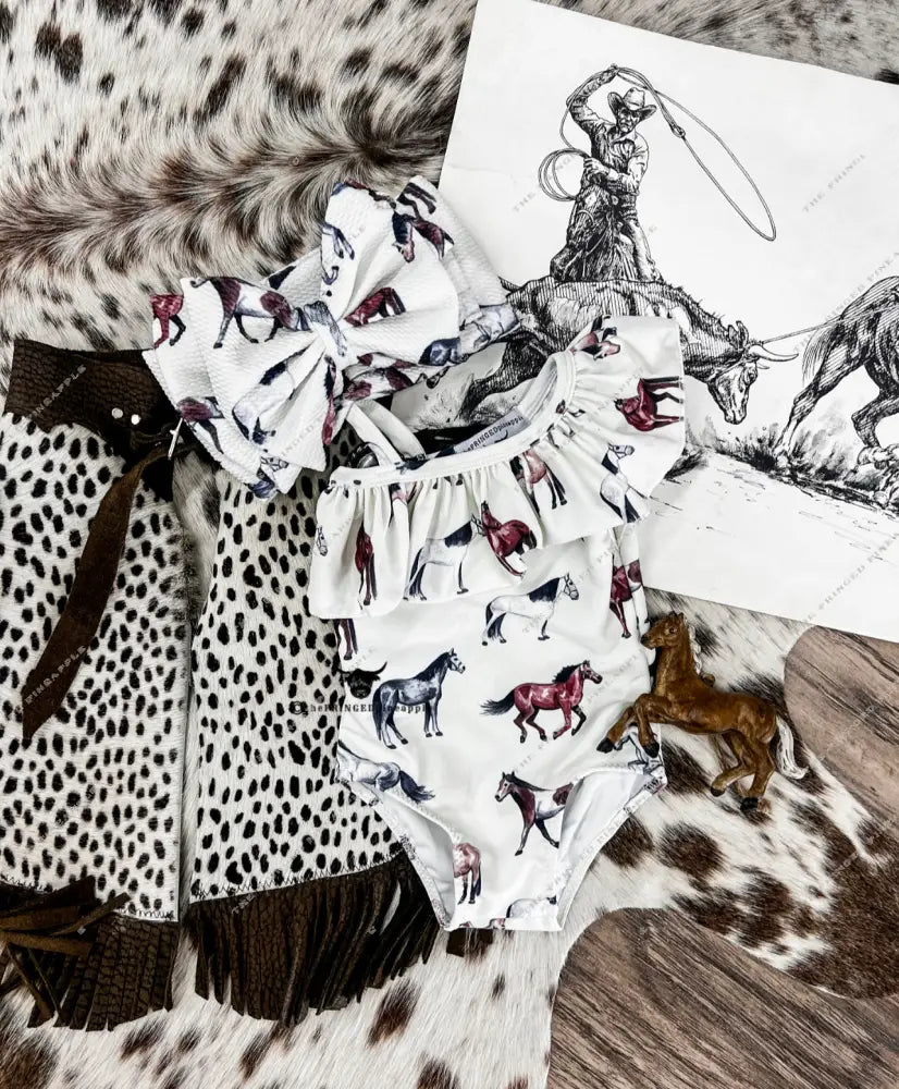 Roaming Horse Swimsuit (Minis) NB