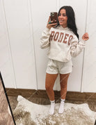 Rodeo Hoodie Short Set(Adult)(Cream)