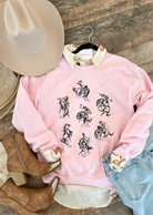 Rowdy Rodeo Tee Or Sweatshirt (Adult)(Light Pink)