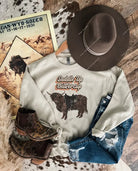 Saddle Up Howdy Highland Sweatshirt(Adult)(Taupe)