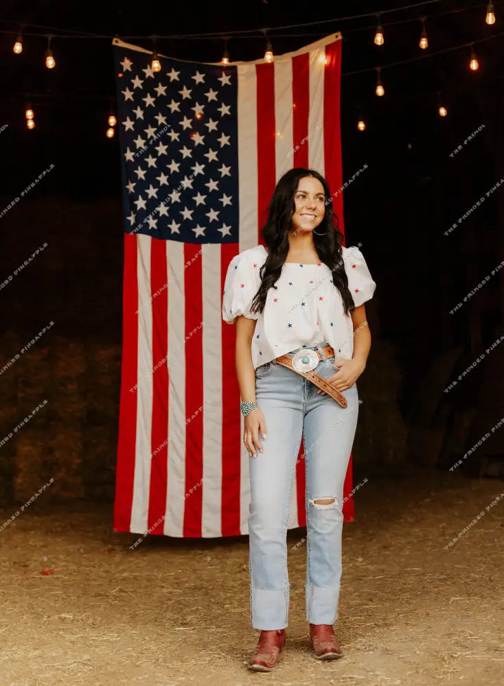 Star Spangled Cowgirl Top Tops -Blouses
