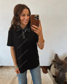 Stevie Button Up Concho Top Top