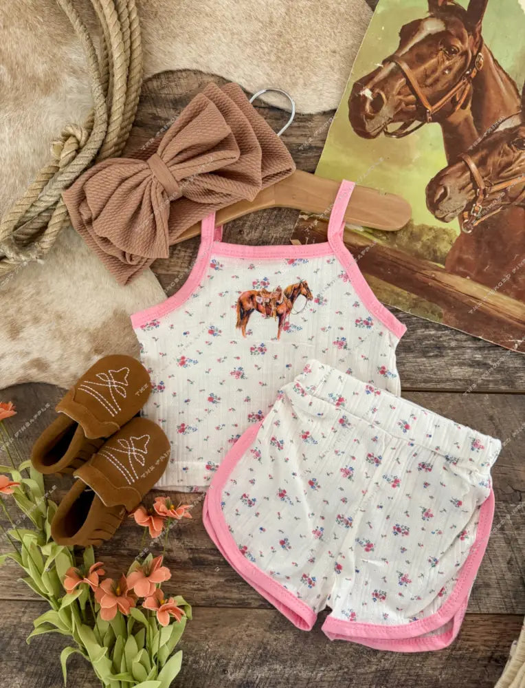 The Good Horse Floral Set- Baby/Toddler