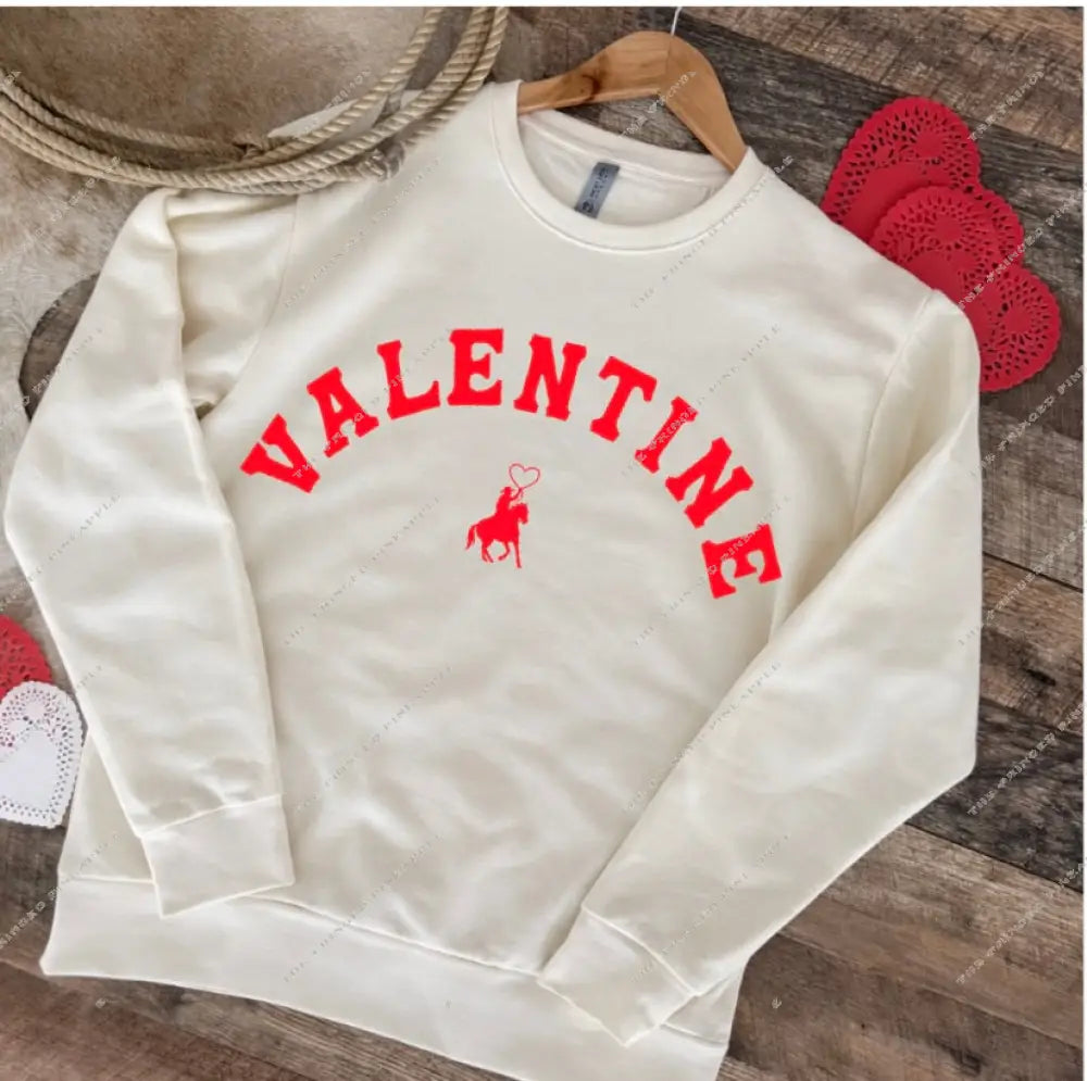 Valentine Heart Sweatshirt or Tee (Cream)