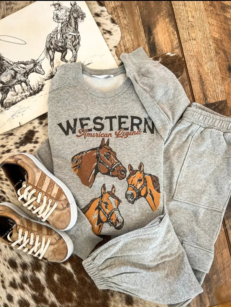 Western American Legend Set(sport grey)