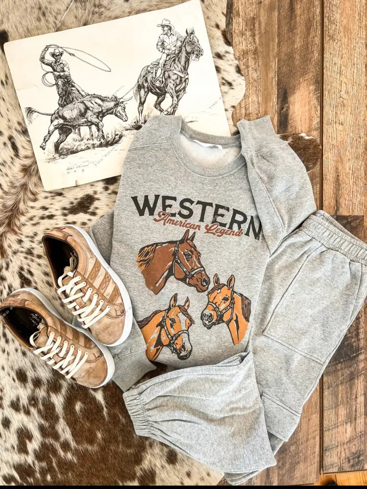 Western American Legend Set(sport grey)