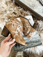 Western Autumn Open Toe Bootie