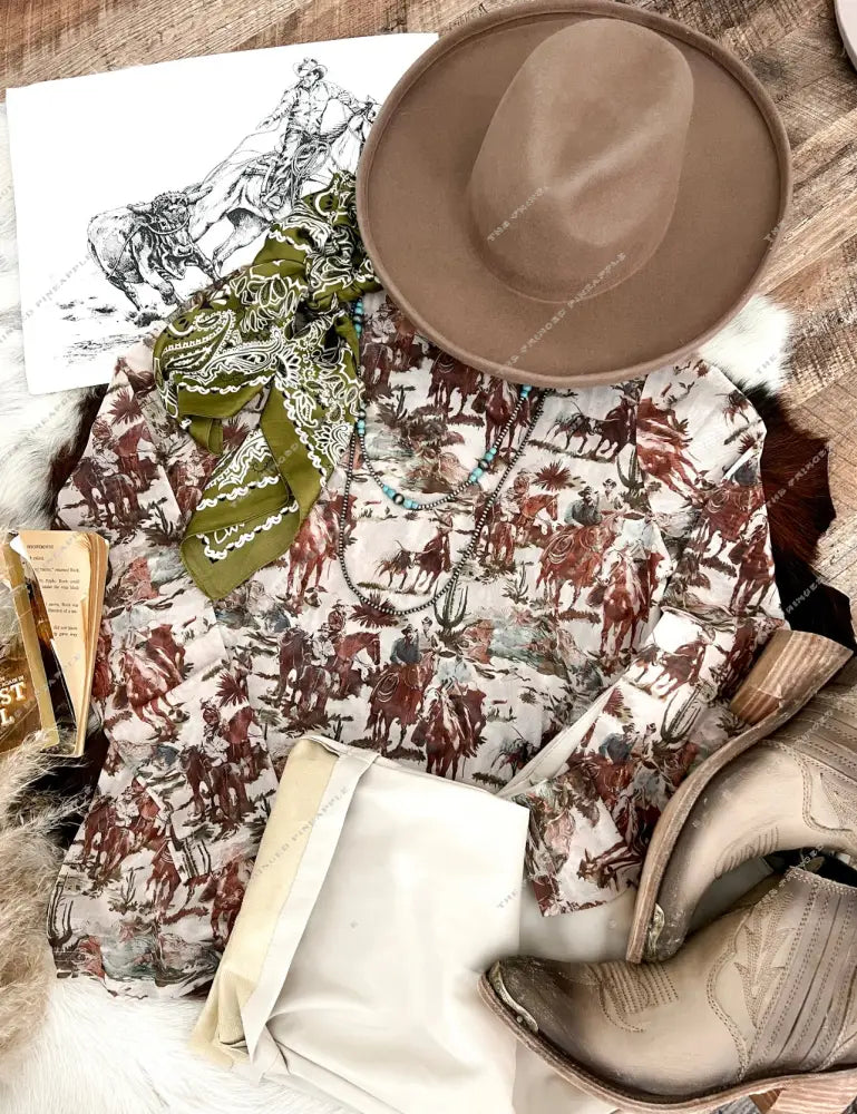 Western Desperado Sheer Top