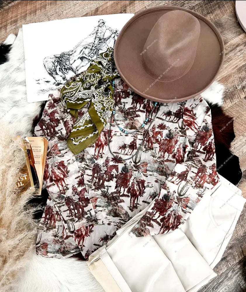 Western Desperado Sheer Top