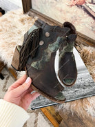 Western Josie Open Toe Bootie