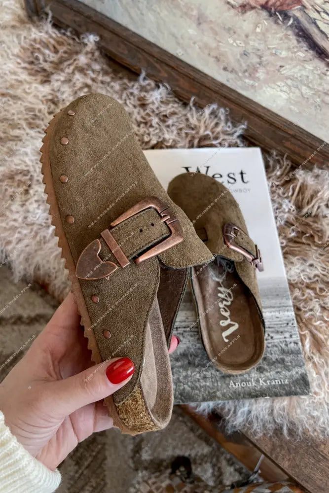 Western Studded Clog Mules