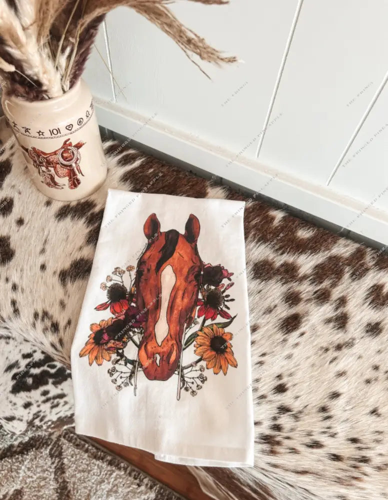 Western Tea Towel - Floral Sorrel