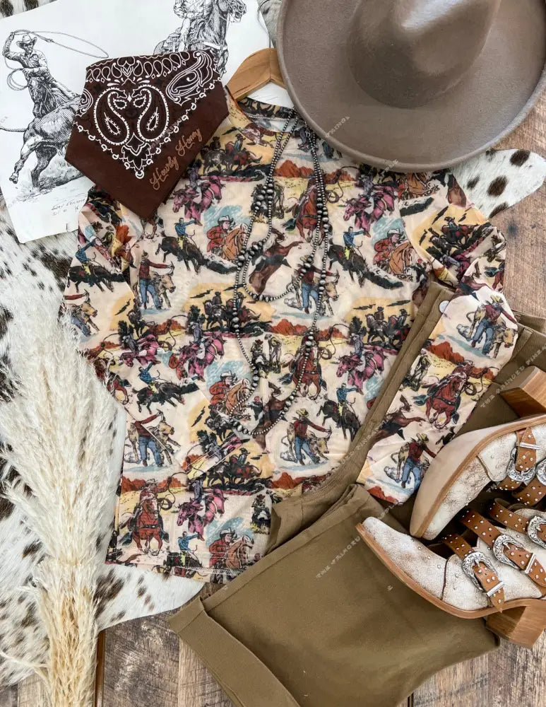 Western Ways Sheer Top