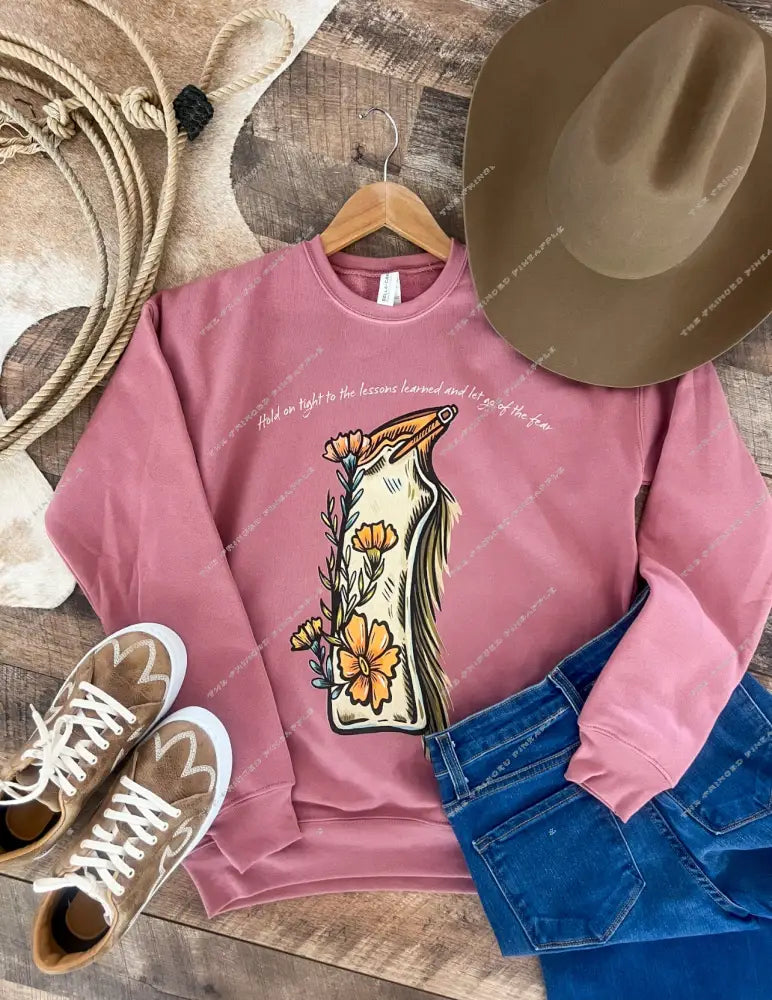 Wildflower Chaps Tee Or Sweatshirt (Adult)(Mauve)