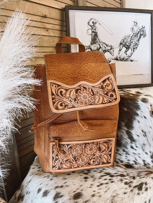 The Western Tooled Backpack
