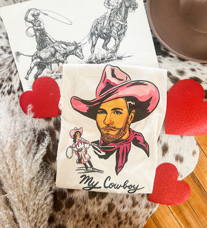 My Cowboy Valentines  Design Tee or Sweatshirt (cream) (Adult)