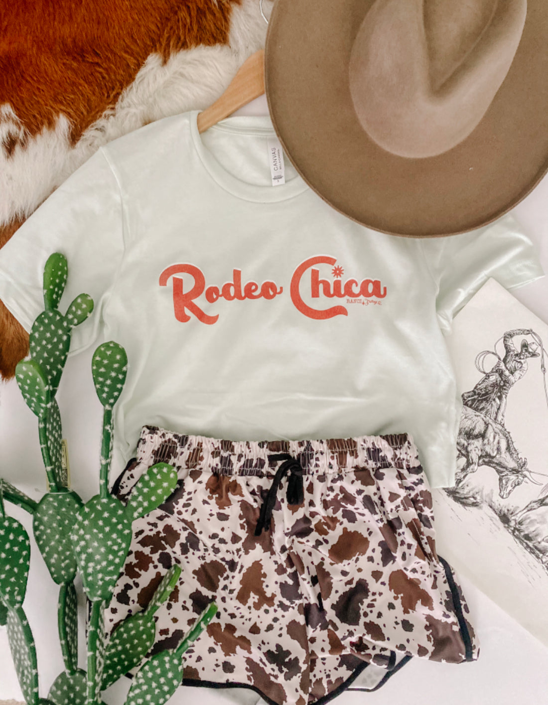 Rodeo Chica Tee (minty cream)