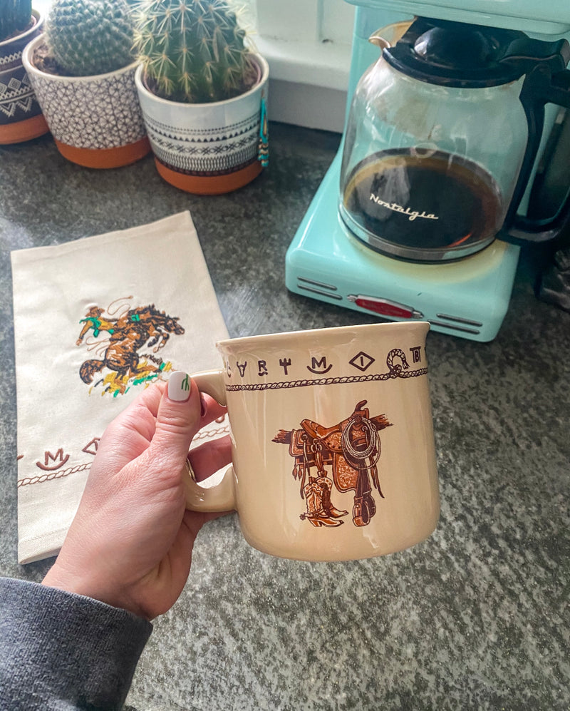Here For The Ride - Saddle Coffee Mug