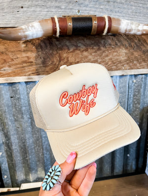 Cowboy Wife Trucker Hat(Tan)