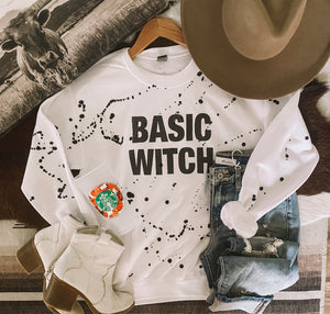 Basic Witch Sweatshirt (paint splatter black)