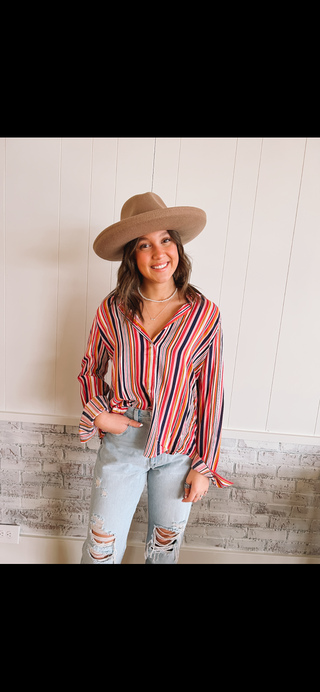 Lawyer Up Striped Button Down (Colorful)