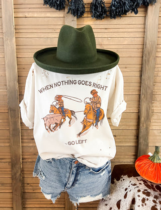 Pumpkin Team Ropers Tee (distressed taupe)