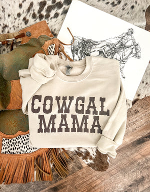 Cowgal Mama Sweatshirt (light taupe)