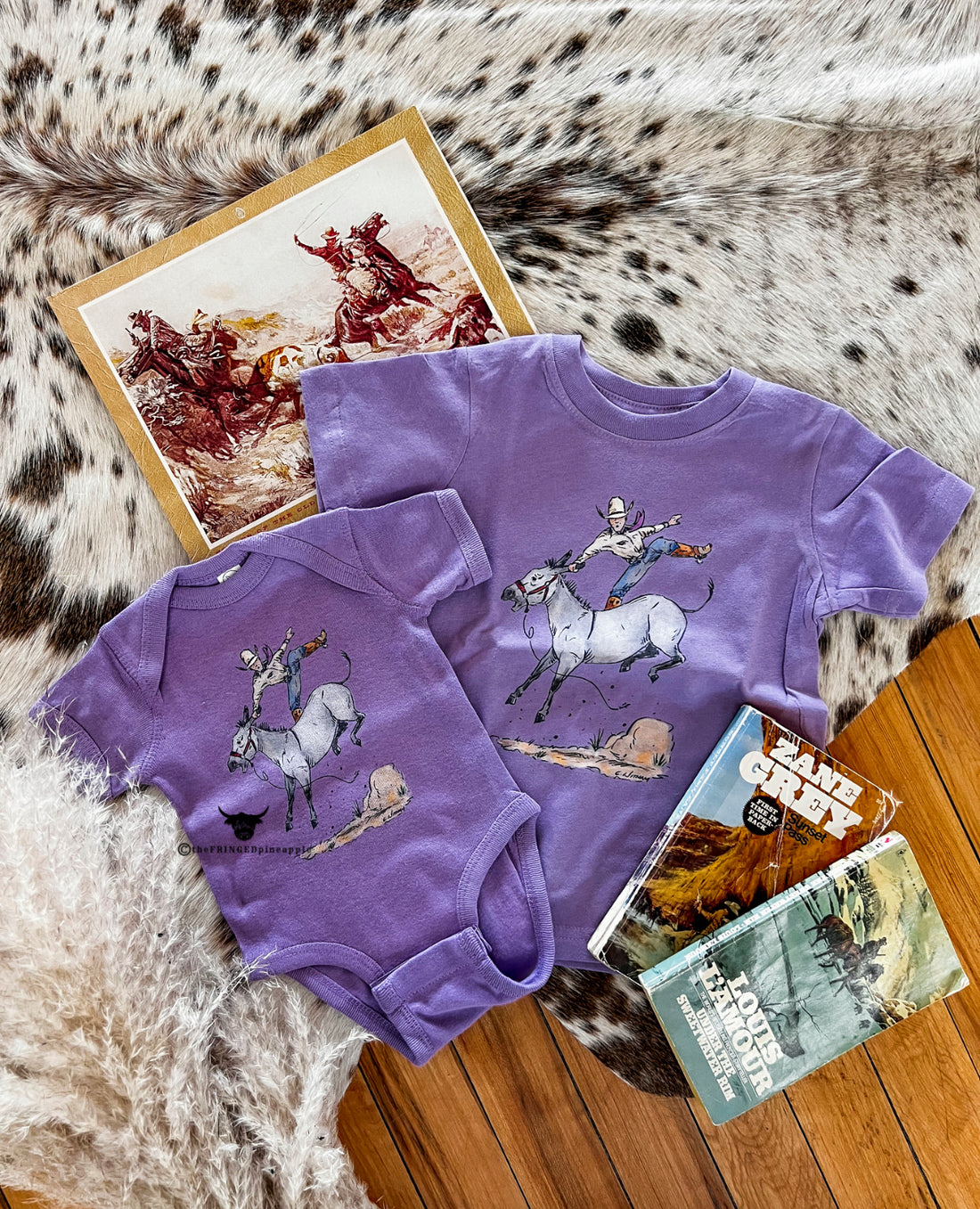 Broncy Donkey Onesie/Tee (Purple) (little kid)