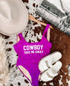Cowboy Take My Away Swimsuit (purple)