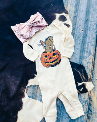 Pumpkin Cowboy (One piece Long Onesie)