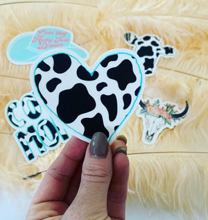 Cow Heart Sticker