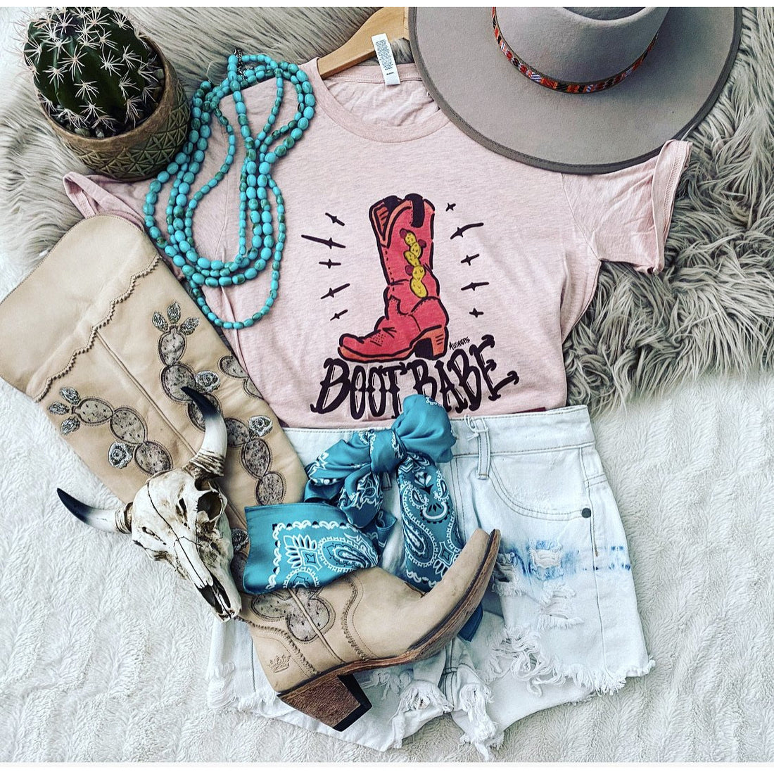 Boot Babe Tee (Pink)