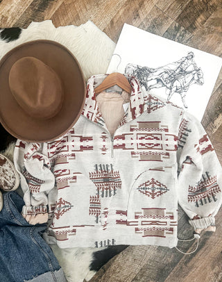 Wild West Cowgirl Pullover(Taupe)