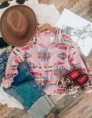 Wild West Cowgirl Pullover(Pink)