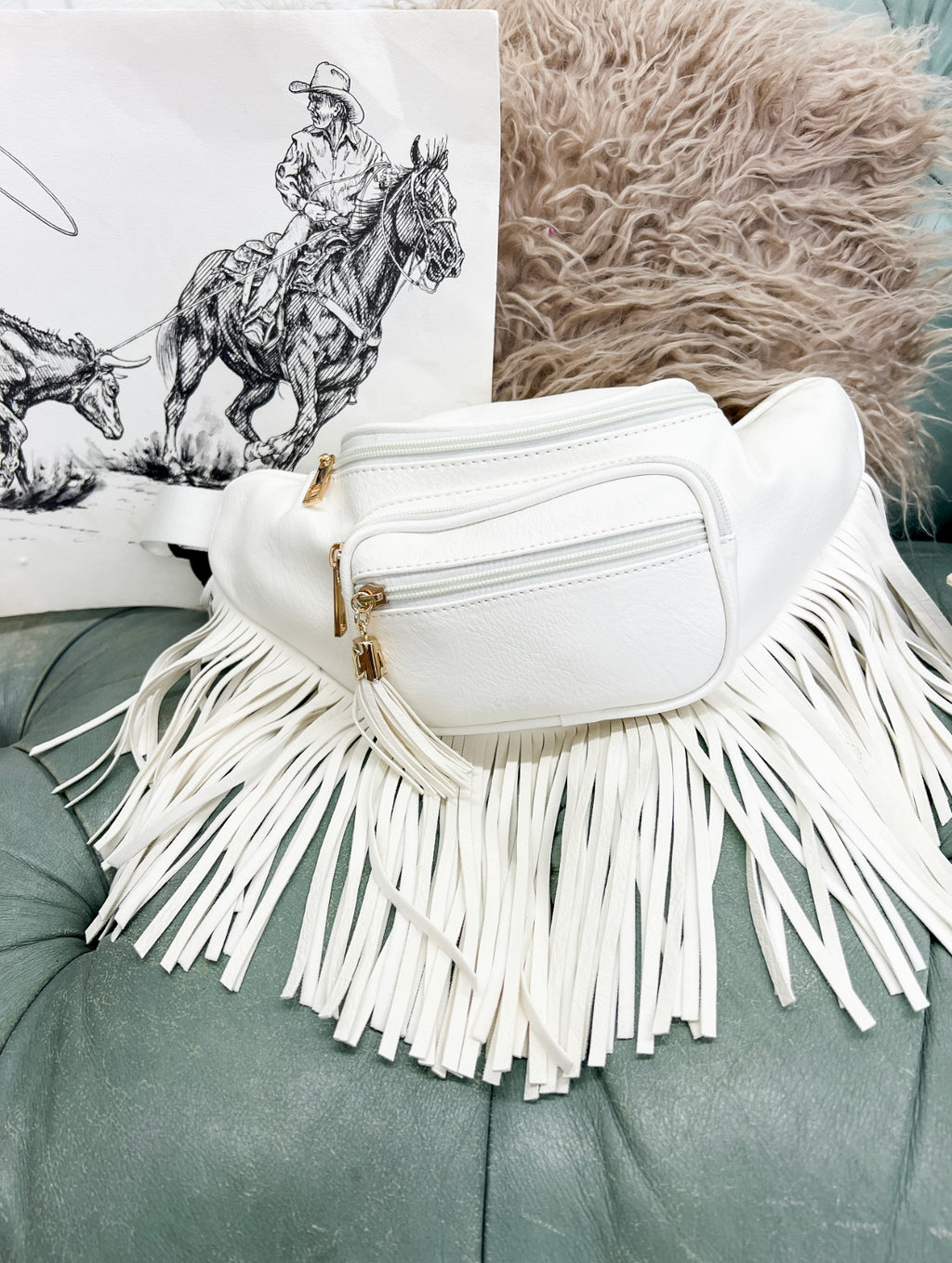 That Western Girl Fanny Pack(White)