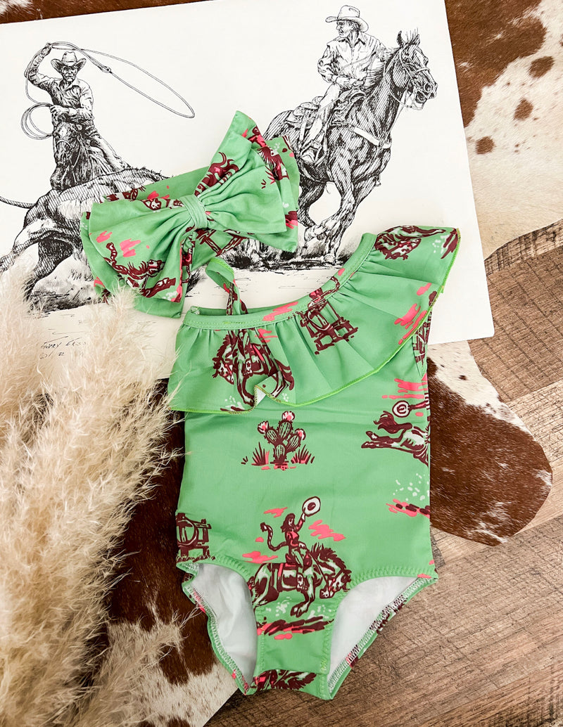 Sage Cowgirl Swimsuit