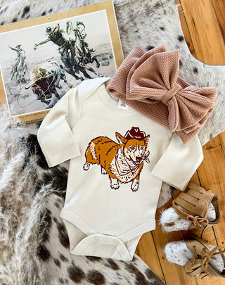 Corgi Longsleeve Onesie/Short Tee(little kid)