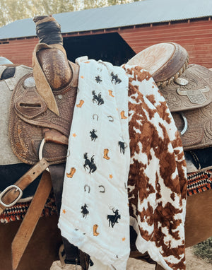 Cowboy / Cow Print Blanket