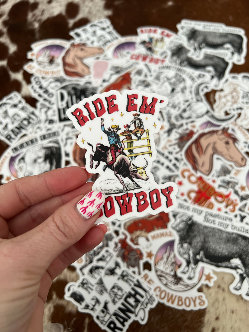 Ride Em Cowboys Sticker