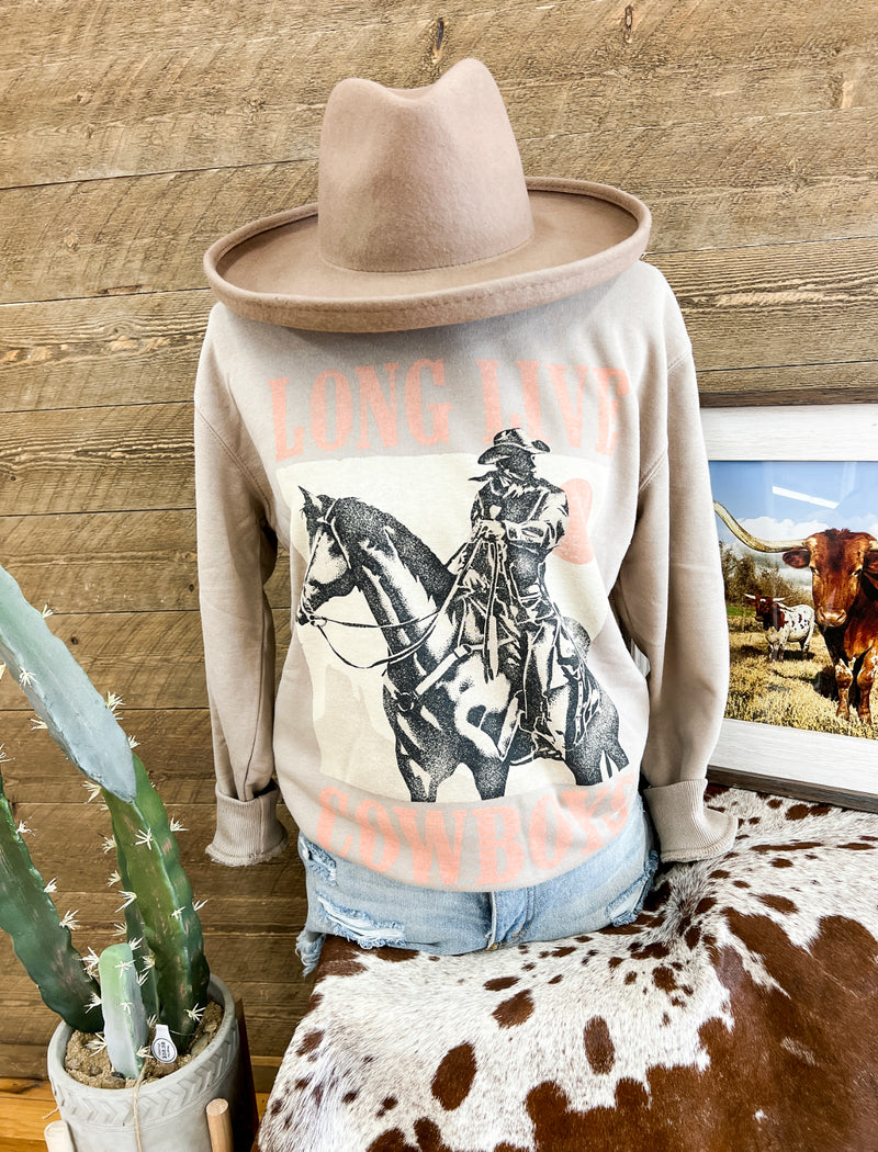 Livin' Cowboy Sweatshirt (mocha)