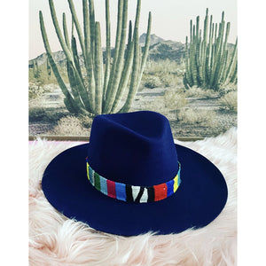 Say When Hat (Navy - Embellished Hat Band)