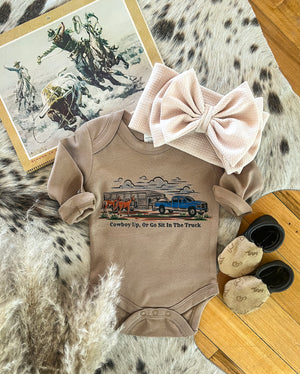 Cowboy Up Truck Longsleeve/Short Sleeve Tee(little kid)
