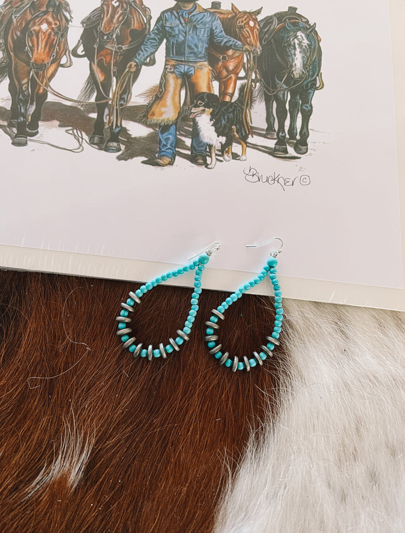The Dropper Turquoise/Navajo Earring